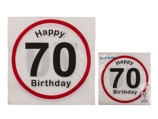 Paper napkins, Happy Birthday - 70,