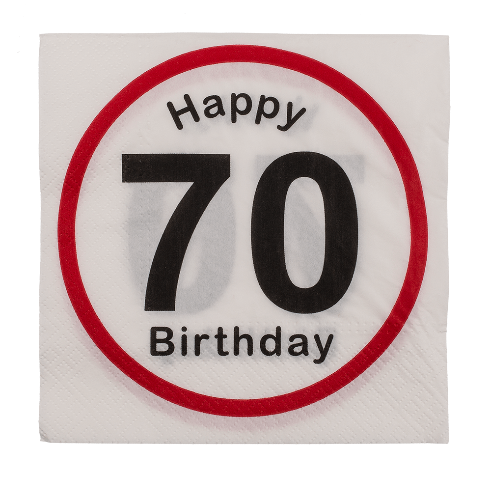 Paper napkins, Happy Birthday - 70,