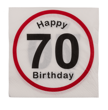 Paper napkins, Happy Birthday - 70,
