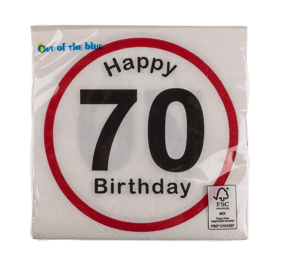 Paper napkins, Happy Birthday - 70,