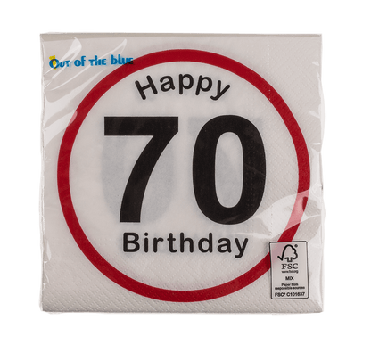 Paper napkins, Happy Birthday - 70,
