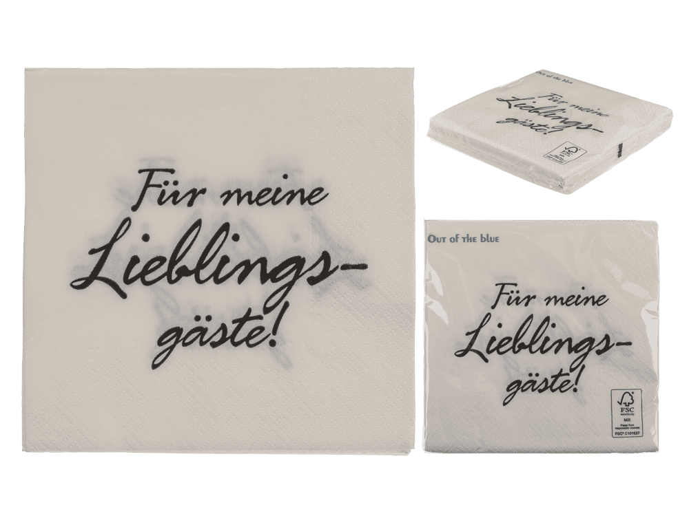 White-grey paper napkins,