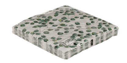 Paper napkins, Eucalyptus leaves,