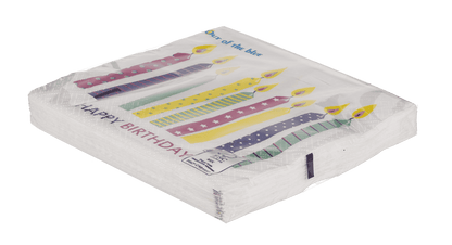 Paper napkins, Birthday candles,