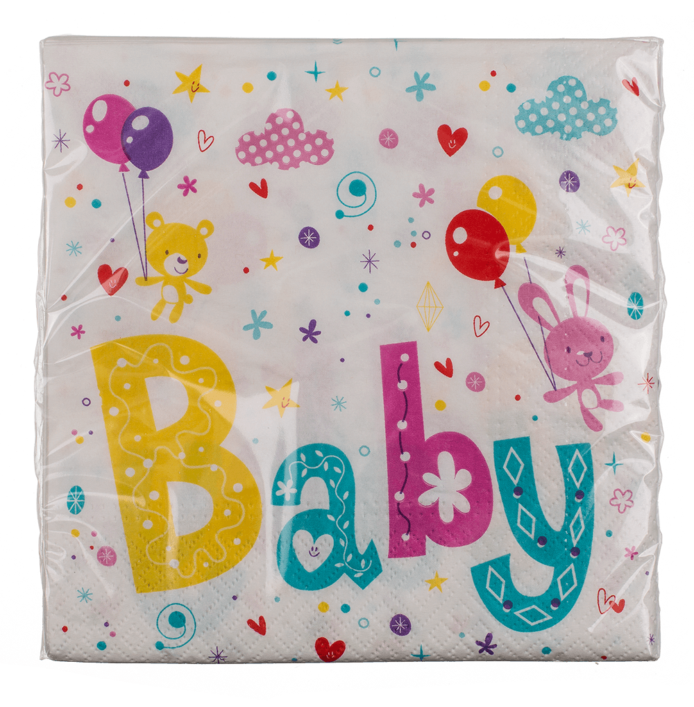 Paper napkins, Baby Party, ca. 33 x 33 cm,