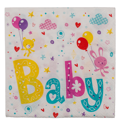 Paper napkins, Baby Party, ca. 33 x 33 cm,