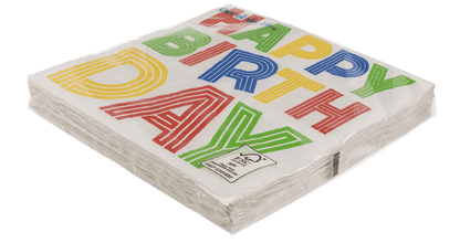 Paper napkins, Happy Birthday, 33 x 33 cm,