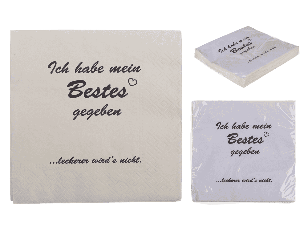 Paper napkins, leckerer wird's nicht,