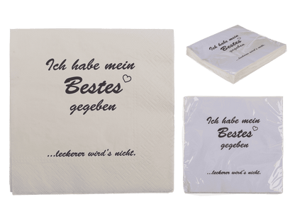 Paper napkins, leckerer wird's nicht,