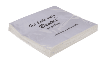 Paper napkins, leckerer wird's nicht,