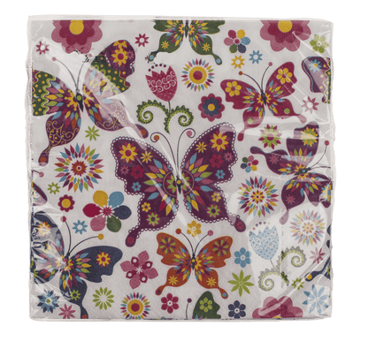 Paper napkins, Colorful Butterflies,