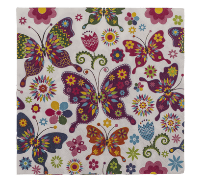 Paper napkins, Colorful Butterflies,