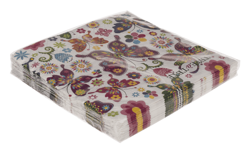 Paper napkins, Colorful Butterflies,