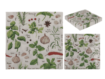 Paper napkins, Herbs & Spices,