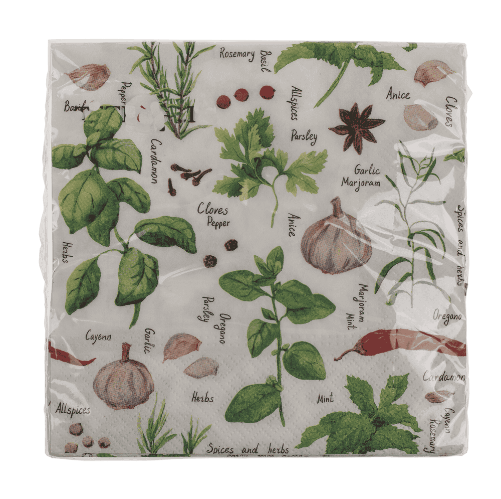 Paper napkins, Herbs & Spices,