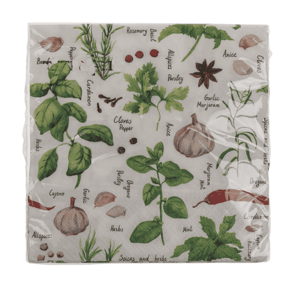 Paper napkins, Herbs & Spices,
