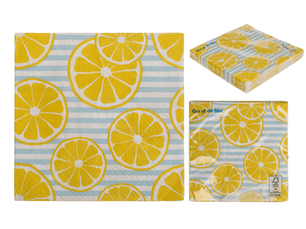 Paper napkins, Lemons,