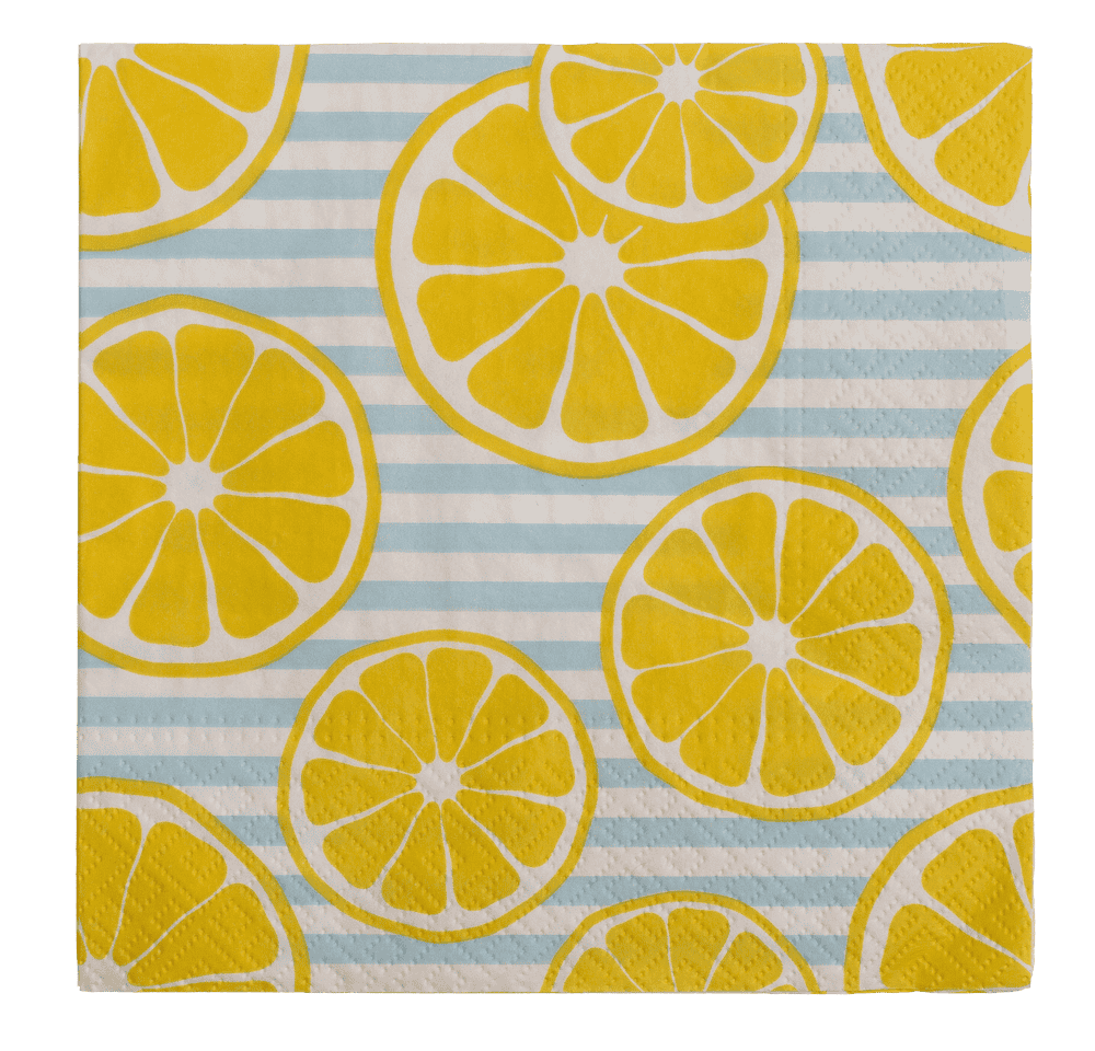 Paper napkins, Lemons,