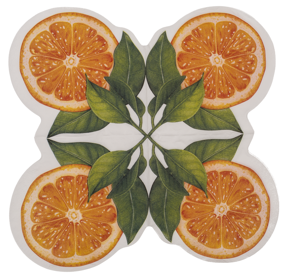 Paper motive tissue, Orange,