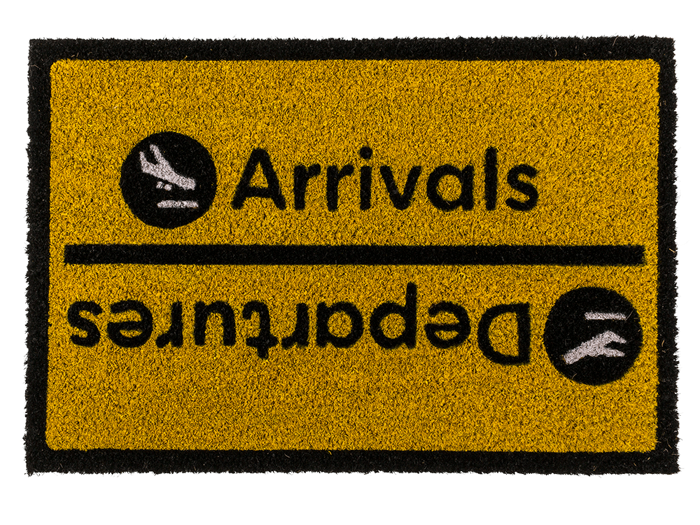 Floor mat, Arrivals-Departures, ca. 60 x 40 cm,