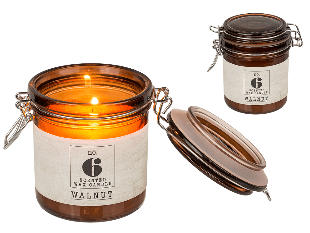 Scented candle (Walnut) in mason jar