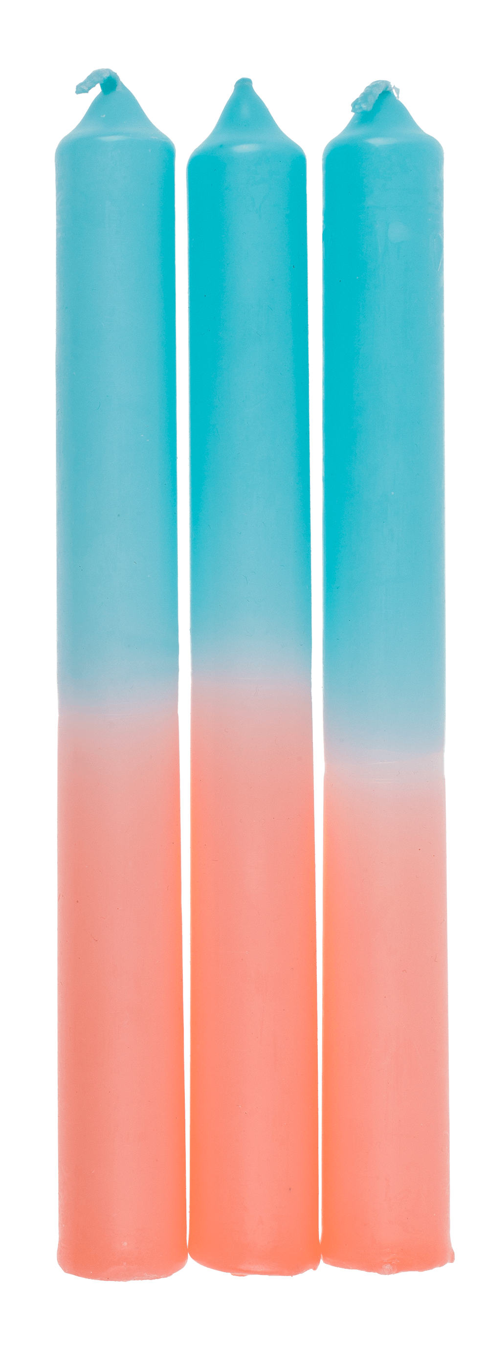 Stick candle with color gradient,