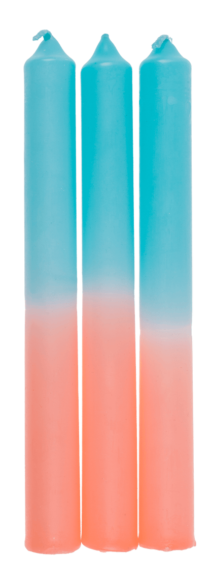 Stick candle with color gradient,