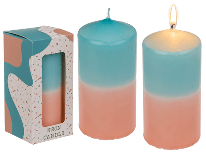 Pillar candle with color gradient,