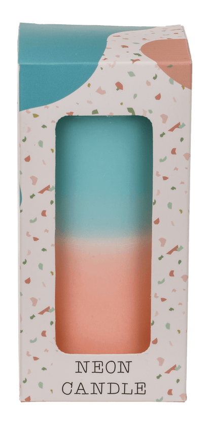 Pillar candle with color gradient,