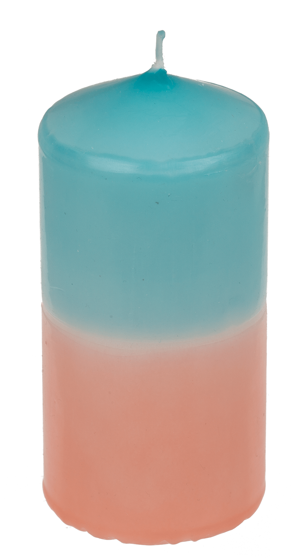 Pillar candle with color gradient,