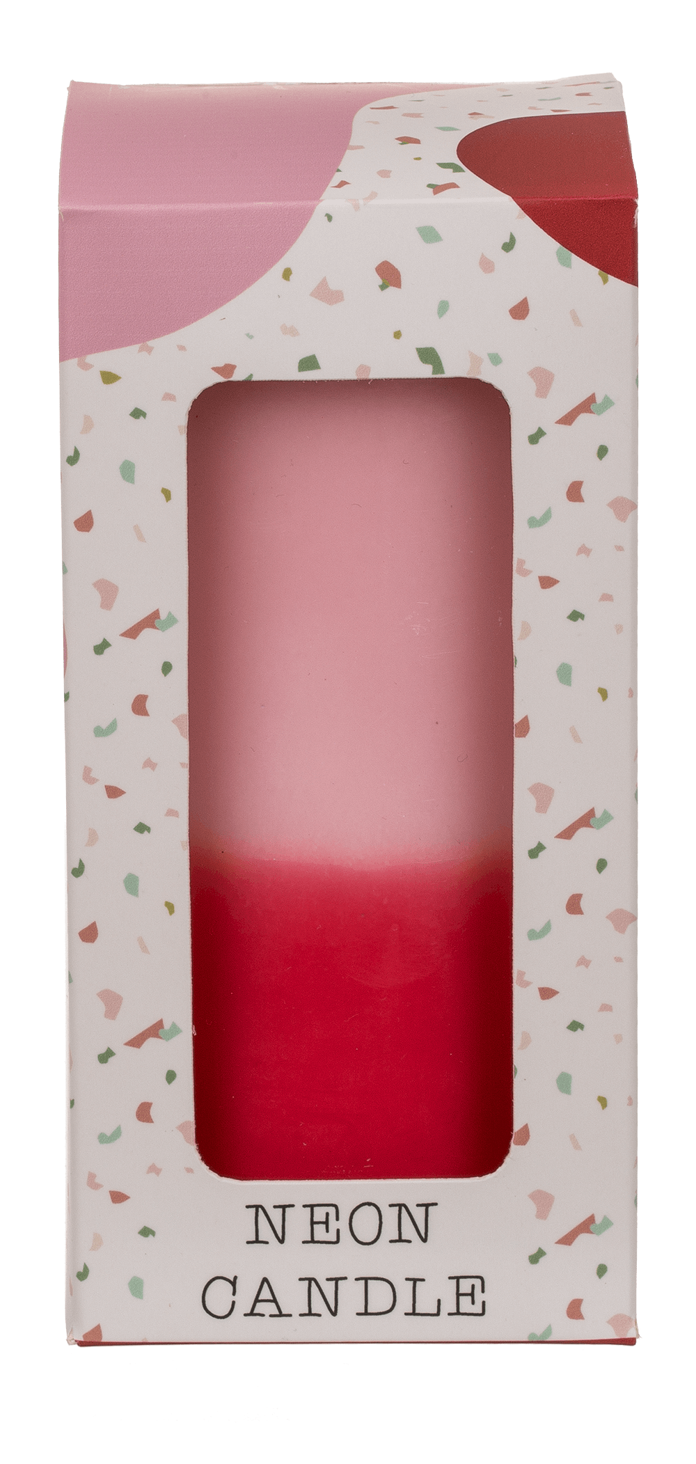 Pillar candle with color gradient