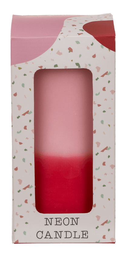 Pillar candle with color gradient