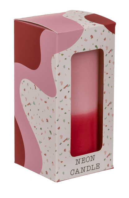 Pillar candle with color gradient