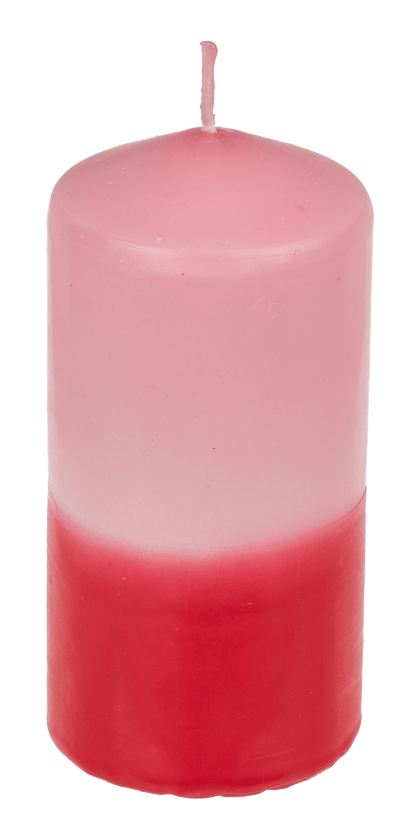 Pillar candle with color gradient