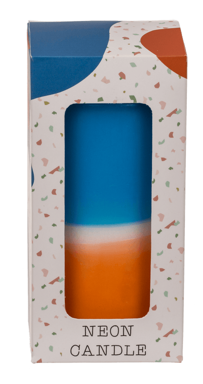Pillar candle with color gradient