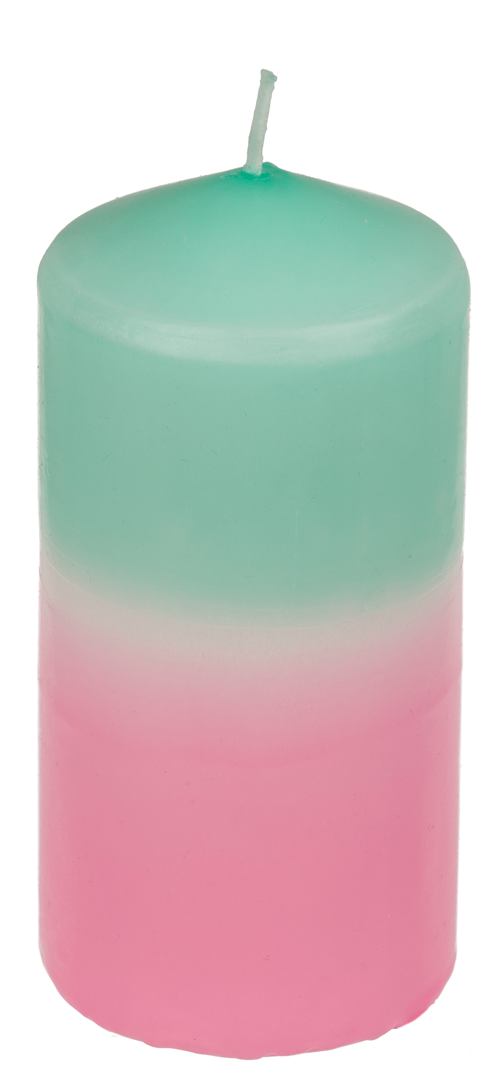 Pillar candle with color gradient