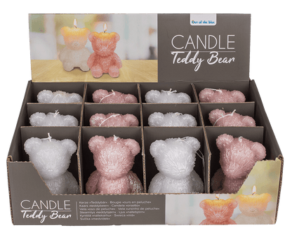Candle, teddy bear, ca. 8 x 7 x 10,5 cm,