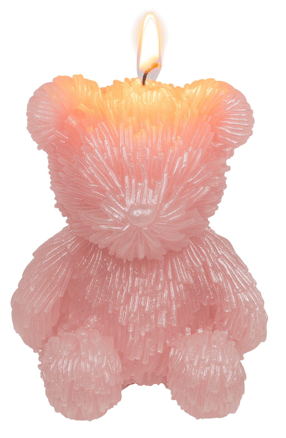 Candle, teddy bear, ca. 8 x 7 x 10,5 cm,