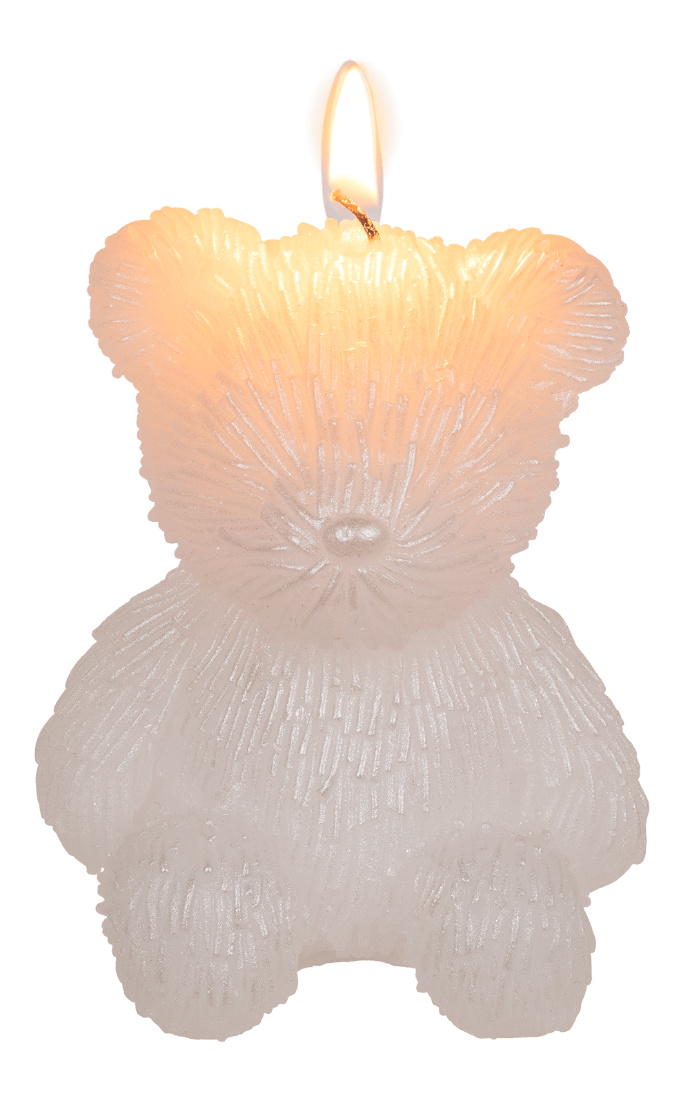 Candle, teddy bear, ca. 8 x 7 x 10,5 cm,