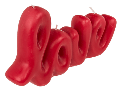 Red candle, Love, ca. 20 x 3,8 x 11,8 cm