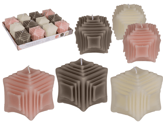 Candle, structure, ca. 8 x 7,5 cm,