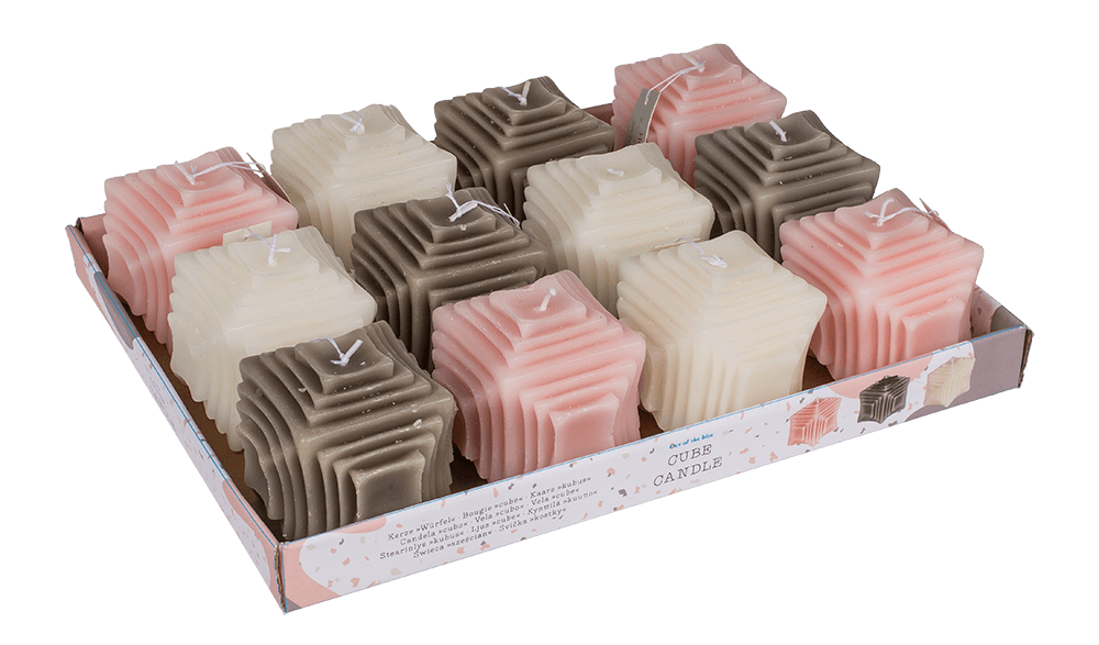 Candle, structure, ca. 8 x 7,5 cm,