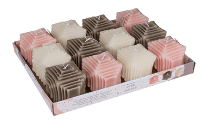 Candle, structure, ca. 8 x 7,5 cm,