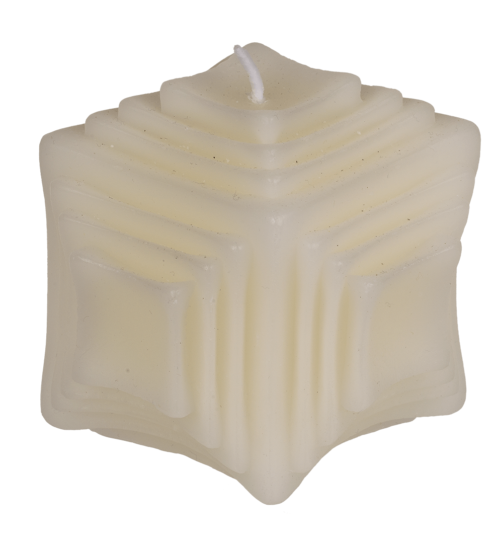 Candle, structure, ca. 8 x 7,5 cm,