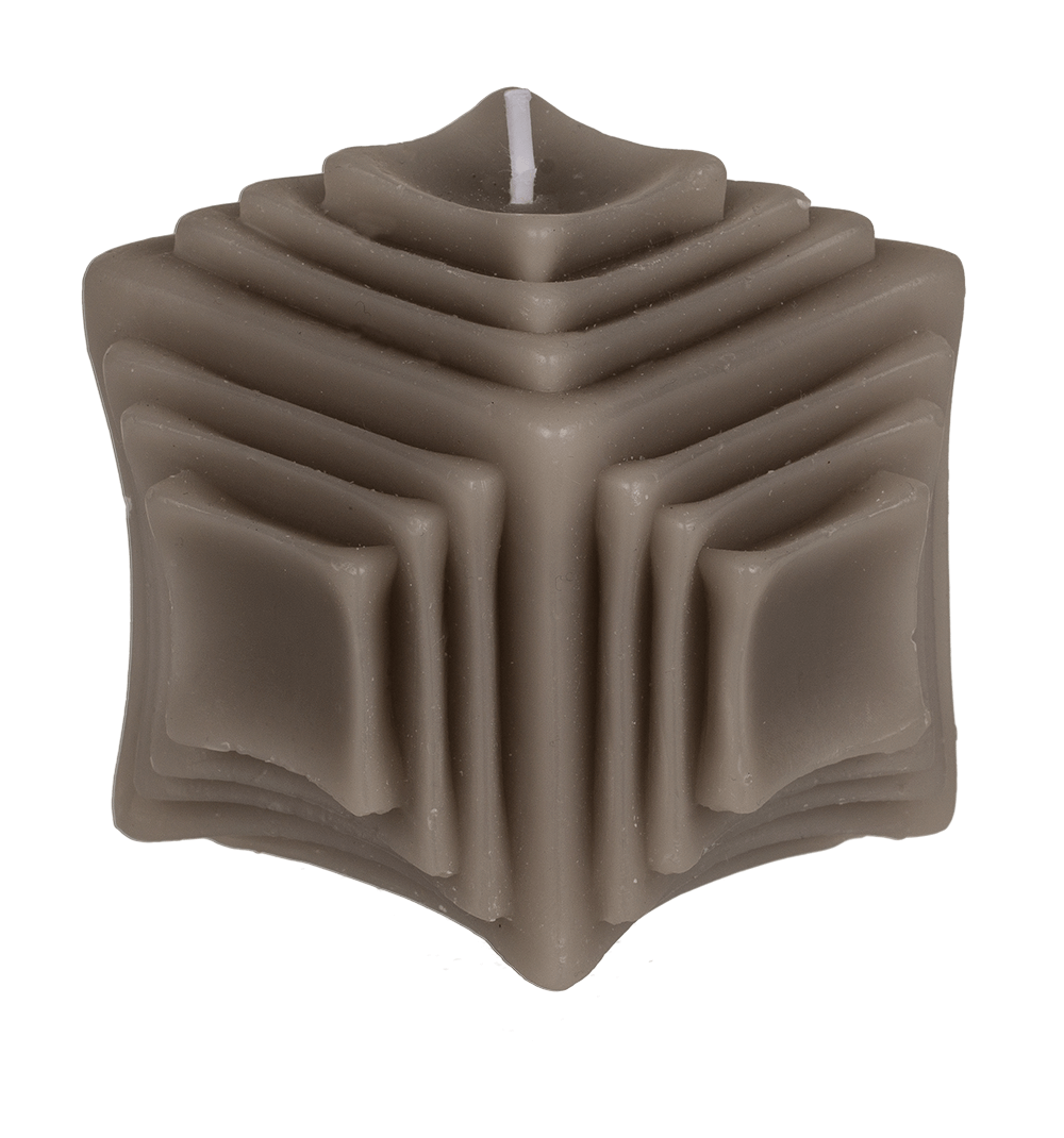 Candle, structure, ca. 8 x 7,5 cm,