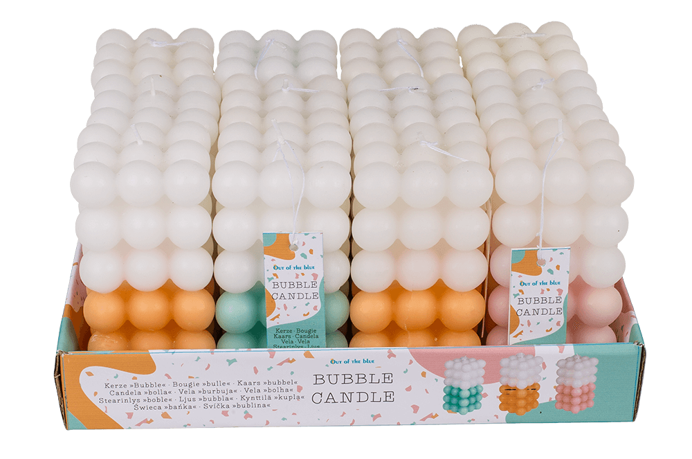 Candle, Colourful Bubble, ca. 6 x 12 cm,