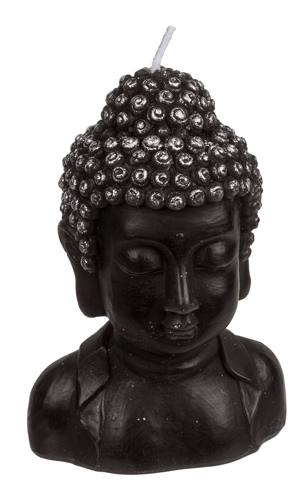 Candle, Buddha head, ca. 8 x 6,5 x 12,5 cm,