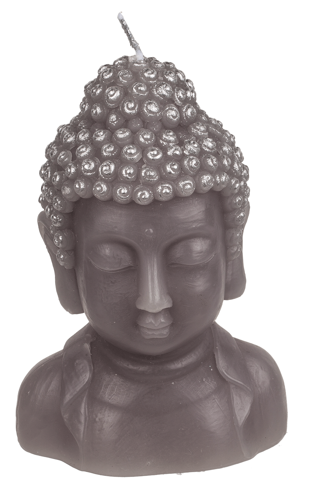 Candle, Buddha head, ca. 8 x 6,5 x 12,5 cm,