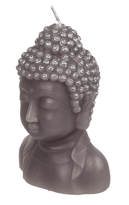 Candle, Buddha head, ca. 8 x 6,5 x 12,5 cm,