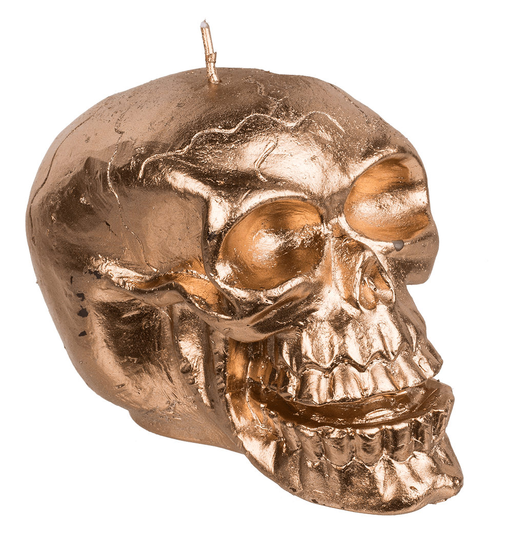 Candle, skull, ca. 12 x 7,5 x 8,5 cm,